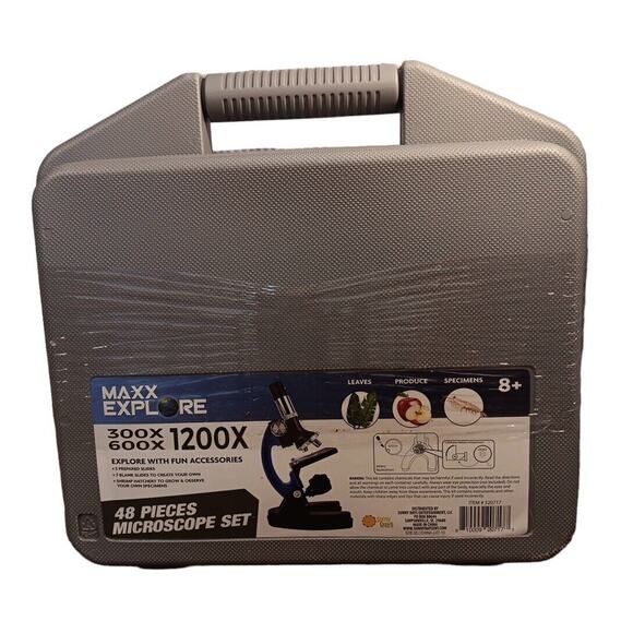 NEW Maxx Explore 48 Piece Children's Microscope Set Kit Carrying Case Ages 8+ - Picture 6 of 8